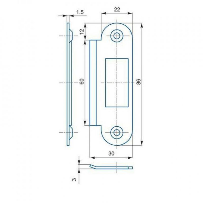 Protiplech K185 - rozměry