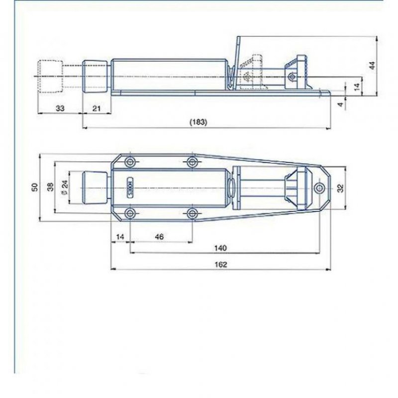 Dveřní stavěč SD1 - rozměry