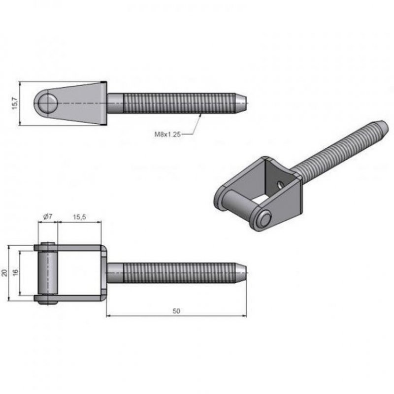 Okenní skoba 6603 - rozměry