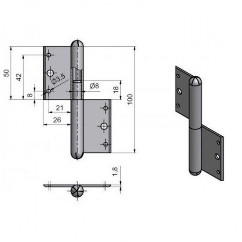 Okenní závěs 100 - rozměry