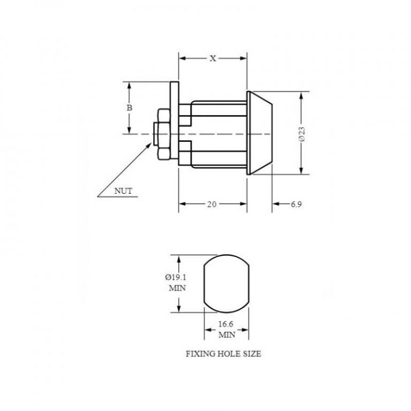Zámek Euro-Locks 2106-0034 - technický nákres