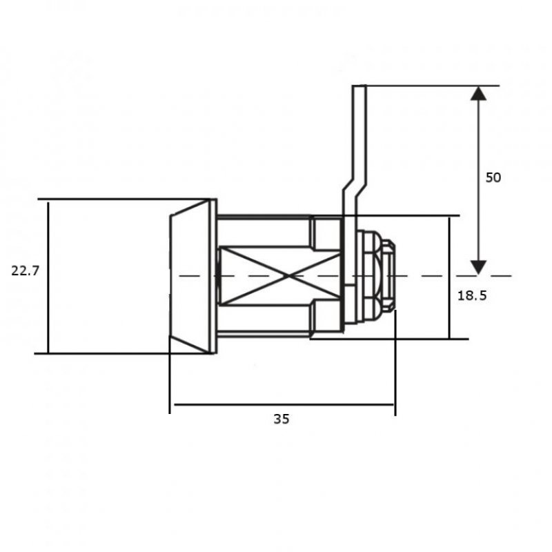 Zámek Euro-Locks B671-0012 - rozměry