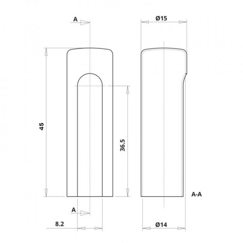 Návlek k závěsu 495/14 - rozměry