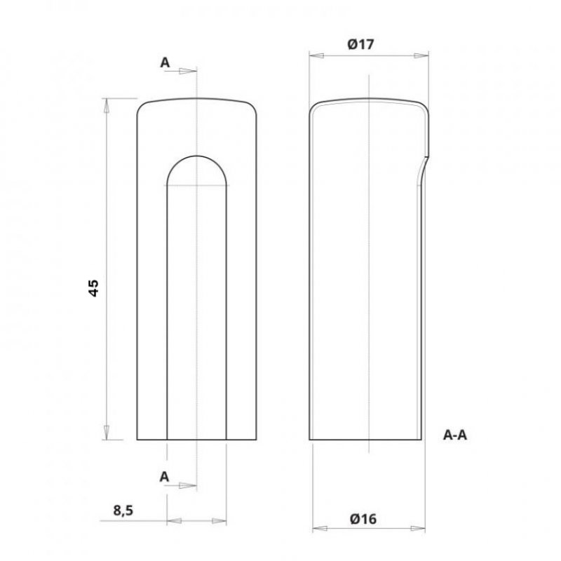 Návlek k závěsu 495/16 - rozměry