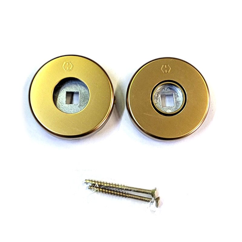 Rozeta pod kliku ke kování Luxembourg-R - elox hliník bronzový (F4)