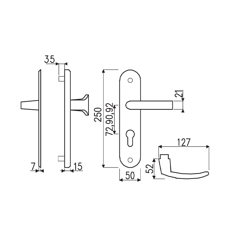 OVAL bez překrytu- rozměrová skica