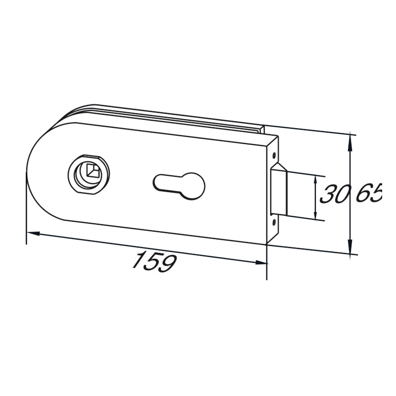 Zámek na sklo Studio Rondo - výkres