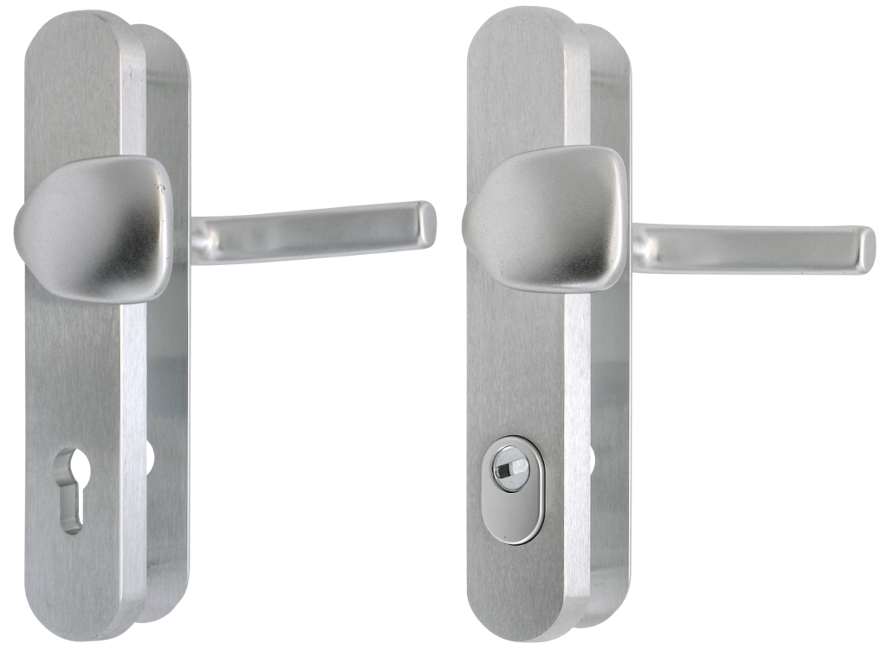 bezpečnostní kování bez překrytu a s překrytem